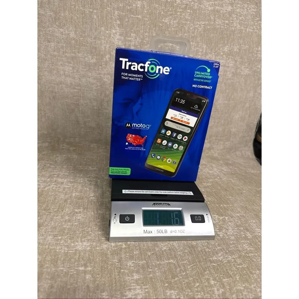 NWT Tracfone Motorola Moto G7 Optimo Maxx Prepaid Black Android Smartphone